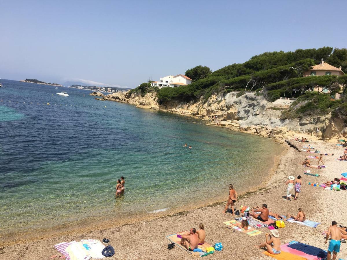 T2 Rez De Jardin 300M Plage De Beaucours Sanary Sur Mer Exterior photo